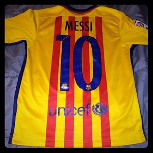 Lionel Messi Nike Barcelona Soccer Jersey YS